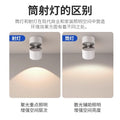 Full spectrum surface mounted downlight spotlight - no drilling, adjustable angle, bedroom ceiling light, folding hallway light, small light for home entrance