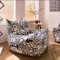 Influencer-approved graffiti lazy bean bag sofa - perfect for living room, bedroom, kids' room, single seater, balcony lounger - customization available direct from the manufacturer