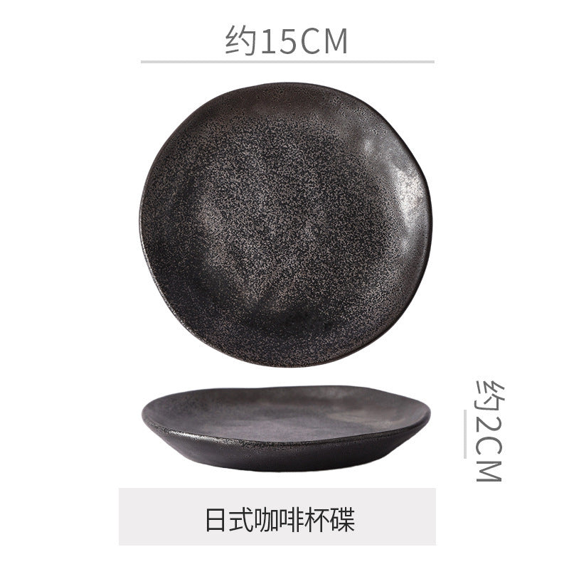 Retrostylish ceramic coffee cup and saucer kiln wind stone ceramic mug office for home afternoon tea cup