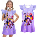 5-14y kpop witcher girls' flying sleeve nightgown casual home skirt outing wear