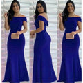 Evening dress  new sexy one-shoulder backless socialite prom mermaid long gown women's clothing african cross-border e-commerce