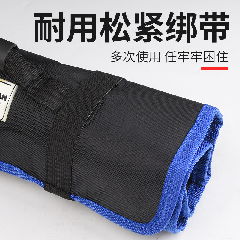 Roll-up tool bag tool kit electrician's portable waist bag wear-resistant storage bag multifunctional handheld installation roll-up bag