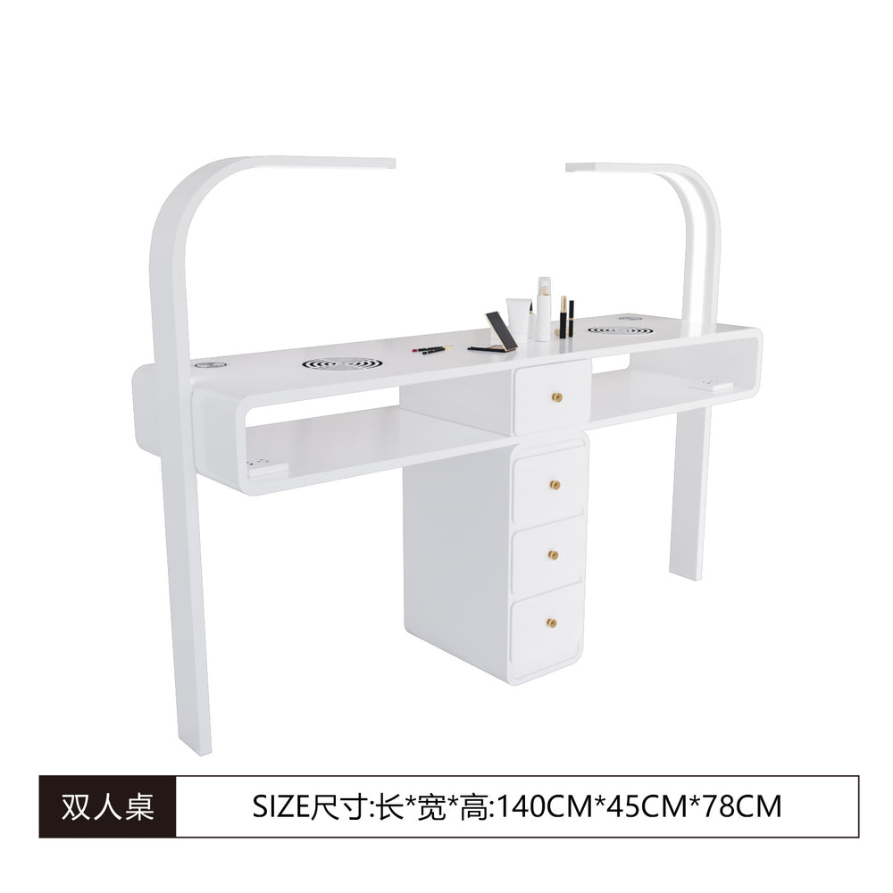 Widened 45cm nail table and chair set - special offer! economical single/double, light luxury, multi-functional, odorless, carbon steel with baked enamel finish