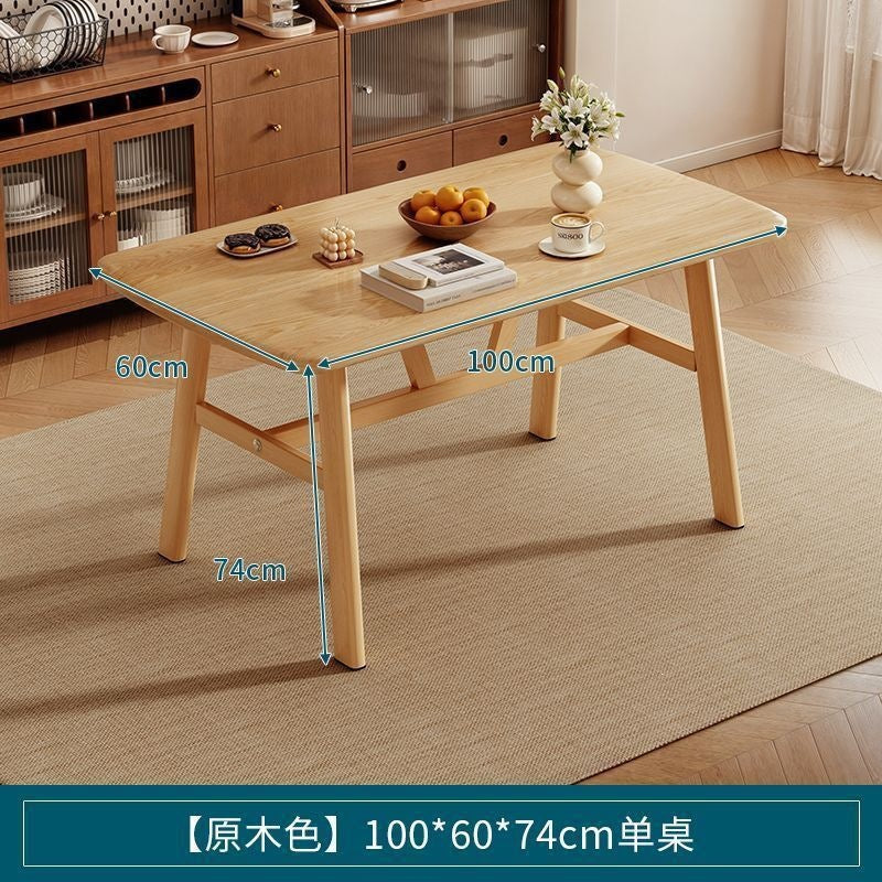 Dining table and chair combination small apartment for home rectangular table and chair commercial breakfast shop dining table and chair fast food restaurant iron horn chair