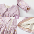 Kids' dresses:  autumn new collection - country style girls' dress, violet chrysanthemum princess dress, first birthday dress for girls