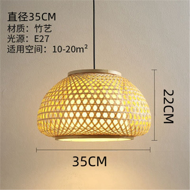 Lantern Bamboo Art Chandelier Bar Bed and Breakfast Tea Room Hot Pot Restaurant Hotel Simple Japanese Restaurant Bamboo Catering Shop Lighting