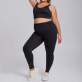 plus size high elastic yoga fitness wear women's brushed nude yoga wear suit running bubble wrap sportswear
