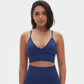 New arrival cross-border fashion seamless pure color suspender bra sexy back sports intimates running fitness yoga vest
