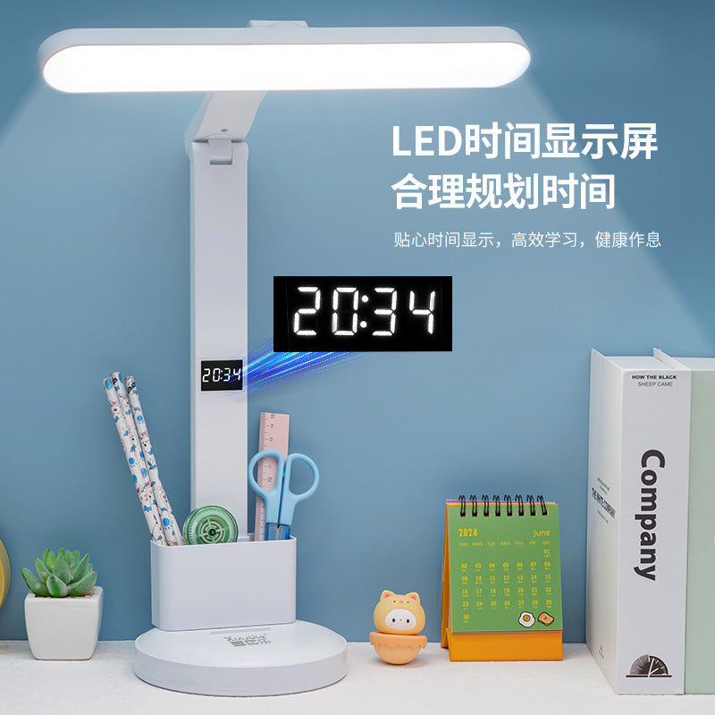 Foldable perpetual calendar desk lamp - student dorm study reading light - rechargeable dual-purpose bedroom bedside lamp - cross-border wholesale