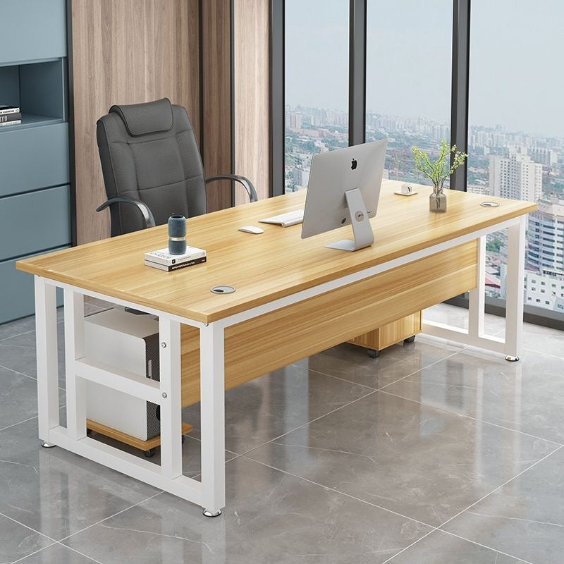 Computer desk desktop casual modern boss office desk staff slot table and chair combination for home desk single table without