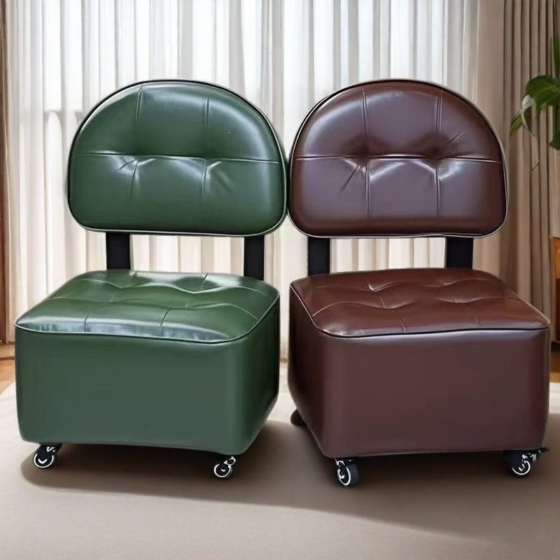Popular liuliu chair, living room liuliu sofa stool, solid wood small stool, casual back chair, door pulley shoe changing stool