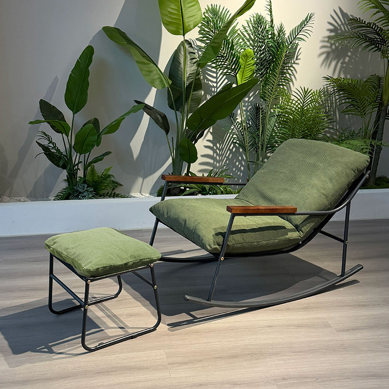Rocking chair retro style living room sofa chair adult lounge chair lazy sofa balcony casual rocking chair leisure chair
