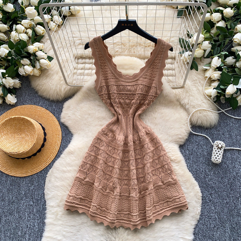 Xiaoxiangfengclassy contrast colorbows strappy long sleevesdress women's metal buckle waist slimming lookknitting short skirt