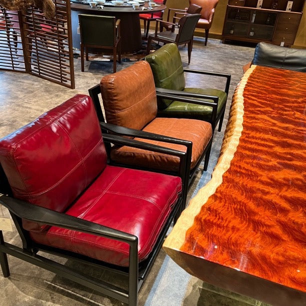 Solid wood sofa chair for home living room restaurant casual chair single armchair balcony lazy sofa hank chair leather