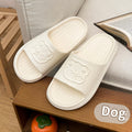 2024 new home slippers: cloud-like eva bear slides - trendy, unisex, minimalist flip-flops for indoor/outdoor use