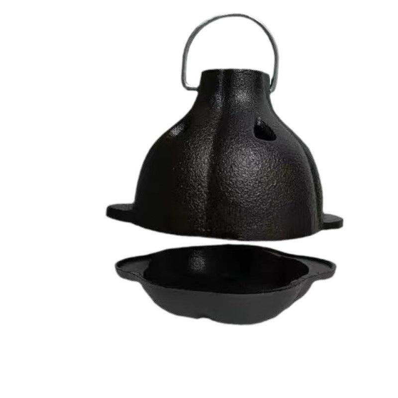 Cast iron BBQ grilled garlic iron pot grilled orange tea stewed chestnut dried fruit uncoated binaural barbecue