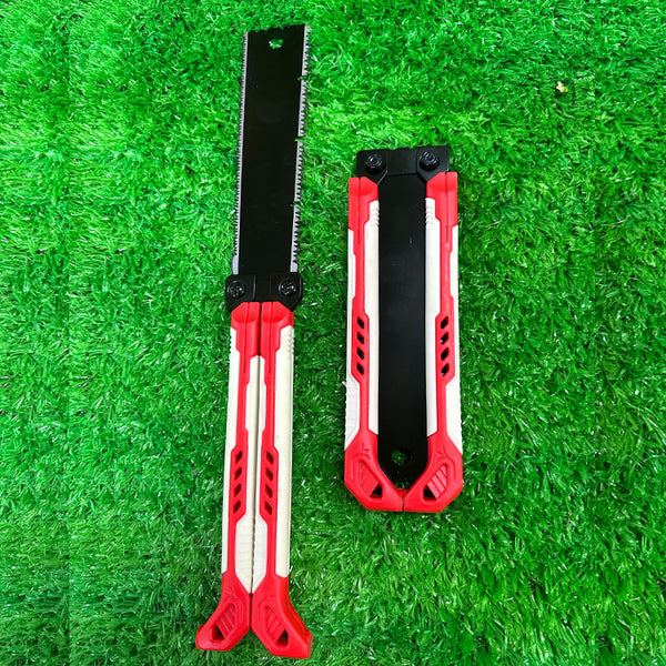 New double-sided tooth folding saw butterfly saw SK5 woodworking saw fine tooth outdoor garden pruning portable small hand saw
