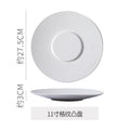 Scandinaviancasual style high-looking black and white ceramic tableware baking dish popular hotel restaurant high-end display flat plate