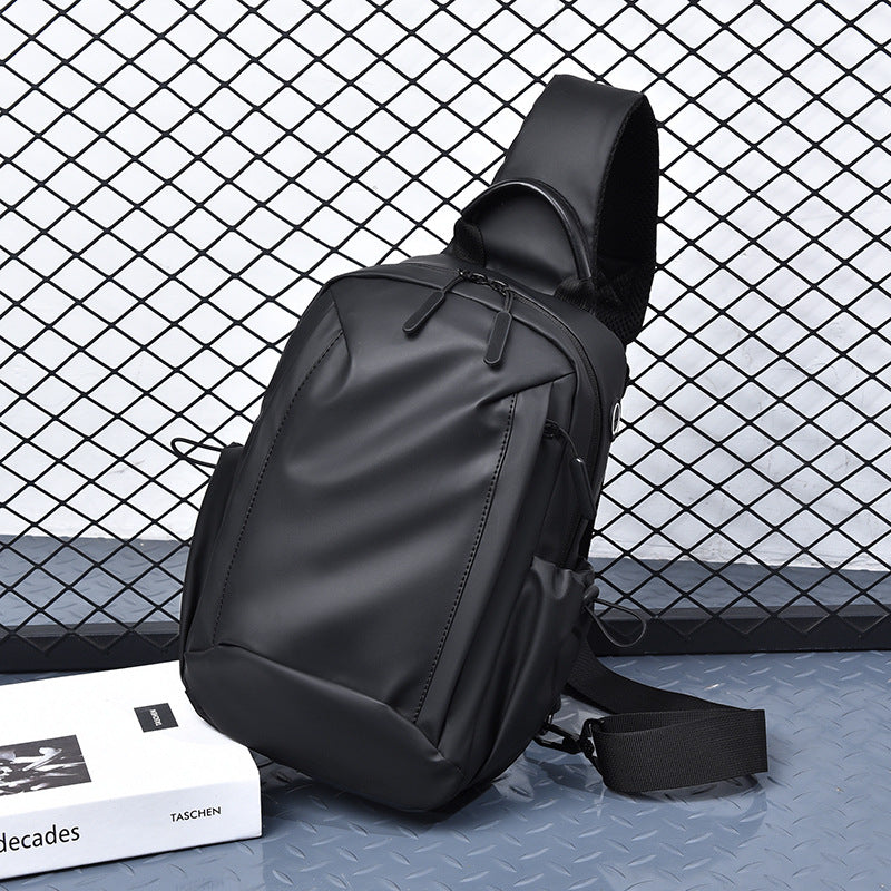 Cross-border fashion men's breast bag fashion casual shoulder messenger bag large capacity men's oblique backpack sports trend direct sales