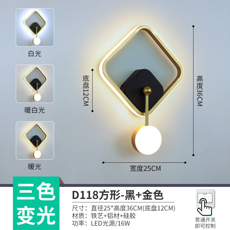 The whole network low-cost led corridor aisle entrance light new Nordic stairs balcony bedroom bedside background wall wall lamp