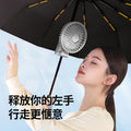Creative new umbrella fan - portable clip-on fan for outdoor use, usb rechargeable, home desktop foldable mini fan