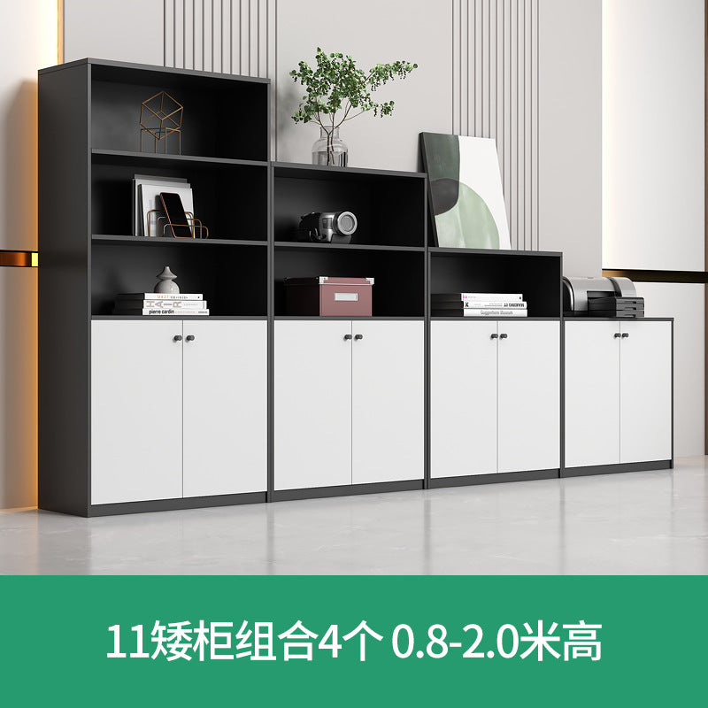 Modern wooden file cabinet office partition low cabinet combination wall-mounted office cabinet with lock storage cabinet office cabinet