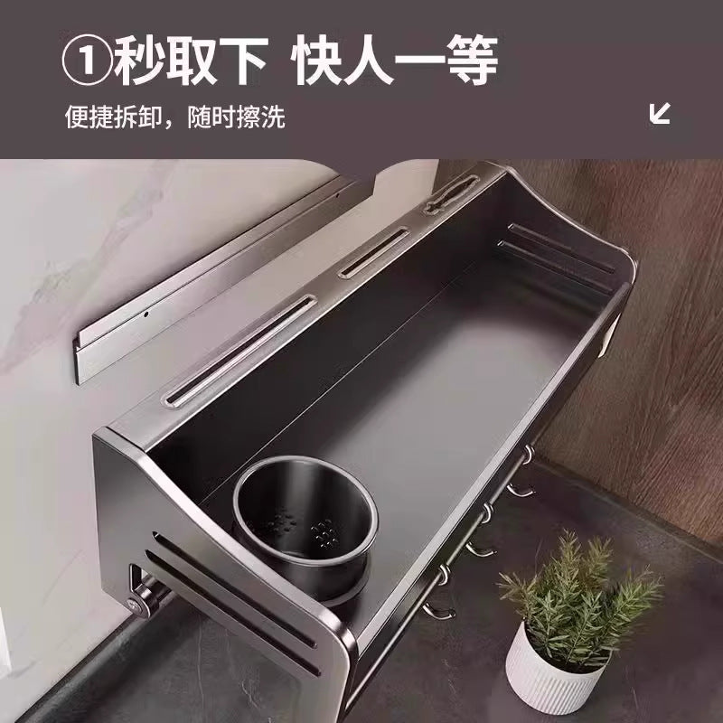 Chopstick storage box kitchen cage wall hanging seasoning punch-free knife holder for home spoon drain chopstick basket barrel storage rack