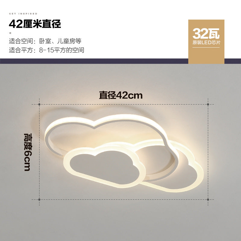 Bedroom light full spectrum eye protection pumpkin lamp modern simple Zhongshan lamp home improvement lighting Nordic cloud ceiling lamp