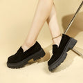summer new arrival: plus-size, versatile, british-inspired chunky heel slip-on loafers for women - wholesale for cross-border e-commerce