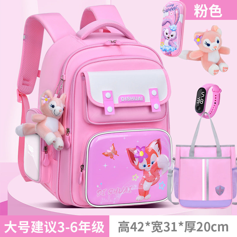 Elementary school backpack for boys, grades 1-2, ages 3-6, lightweight, child-friendly, spine-protecting, 2026 new model