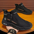 2025 autumn new trendy men's shoes zipper slip-on non-slip thick sole outdoor work boots martin style fashion shoes