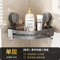 Thickened suction cup bathroom storage rack punch-free wall-mounted bathroom new arrival triangle basket corner storage rack