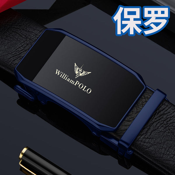 Paul belt men's genuine leather 2023 new automatic buckle business belt men's high-end genuine fashion casual belt