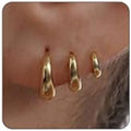 European and american cross-border new thick open c earrings 14k gold-plated copper cartilage earrings women's niche high-end sense of light luxury earrings