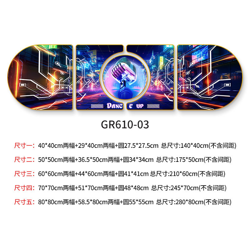 KTV box background wall creative painting bar clear bar atmosphere layout decorative painting nightclub image wall mural