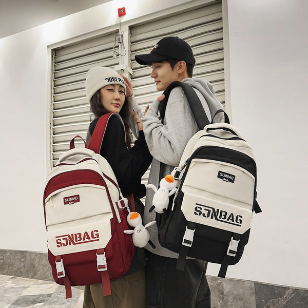 Wholesale backpack 2024 new backpack men's fashion college student schoolbag high school student large capacity travel computer bag