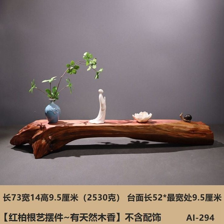 Weathered dead wood ornaments 2 thuja root carving bonsai bottom base tea ceremony tea room tea table dry tea table