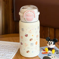 Cartoon blow dog thermos cup 316 stainless steel kids water cup cute good looks straw cup water kettle wholesale