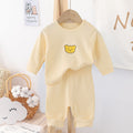 new korean style ins-style spring/autumn baby thermal underwear set - belly protection, loungewear, and sleepwear