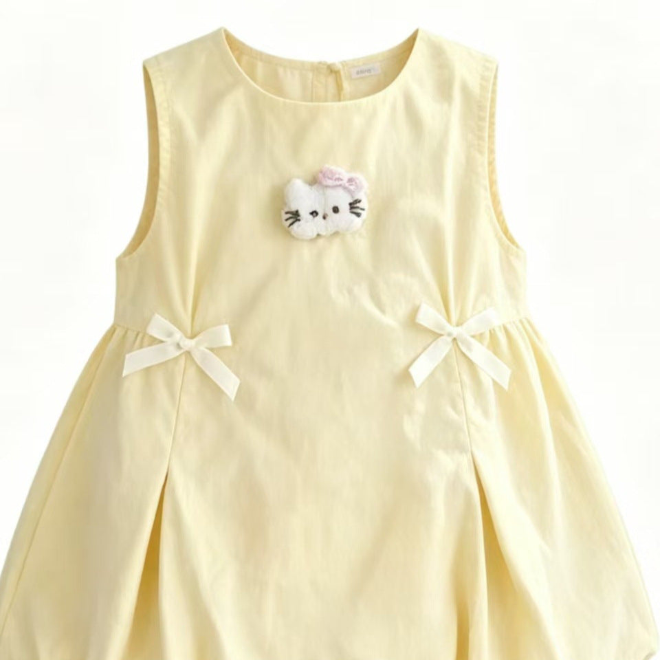 Girls' tulip dress - new summer sleeveless sweet style for toddlers and baby girls - perfect for first birthday parties and summer fashion