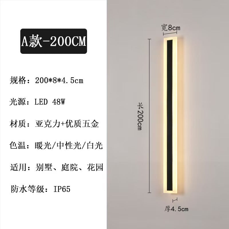 Waterproof outdoor long wall lamp line wall lamp simple and minimalist outdoor IP65 villa directly from the manufacturer  explosion