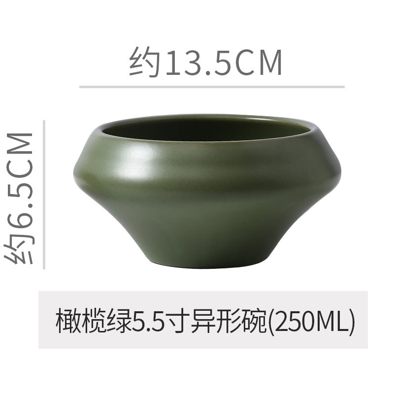 Japanese retro ceramic snack plate stylishfor home restaurant seasoning plate dipping plate rice bowl stoneware dessert bowl