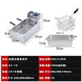 Electric fryer commercial multi-function thickened stall large capacity fried chicken fried skewers deep fryer single and double oil pot equipment
