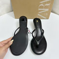 Za2025summernew arrival flip-flop sandals women's flip-flops for outer wear easiest for match round toe thin heel high heels clip