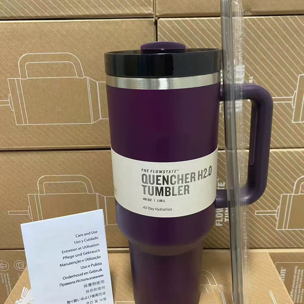 New stanley straw car cup 40oz large capacity outdoor portable handle cup for home office thermos cup