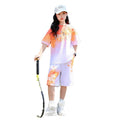 Girls' summer outfit  new style: trendy two-piece set for little girls and big kids - lightweight short-sleeve t-shirt and shorts