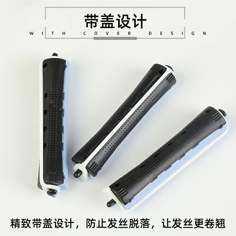 Cross-border hot-selling two-color ironing plastic ironing bar perm styling hair cutting tool with hair salon utensils curling iron wholesale