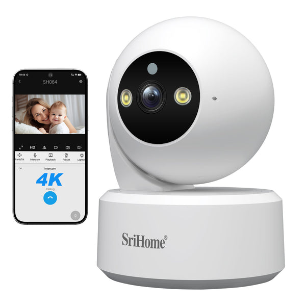 Srihome 8 million camera 5G dual-band WiFi4K ultra-clear intelligent tracking crying alarm baby monitoring