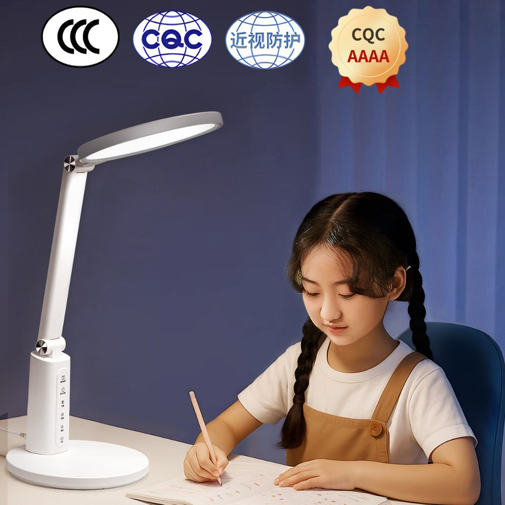 Eye-care desk lamp for study, specifically designed for students and children, aa grade, full spectrum, anti-myopia, ideal for writing, homework, and reading
