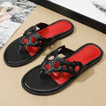 2025ch new women's low heel flat sandals & slippers - round toe, voltage laser design - cross-border e-commerce
